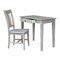 International Concepts Desk with Drawer, Small Size And Chair 20 in D X 20 H, 30 W X Hardwood, Washed Gray Taupe K09-OF-49-C10 - alternate 2